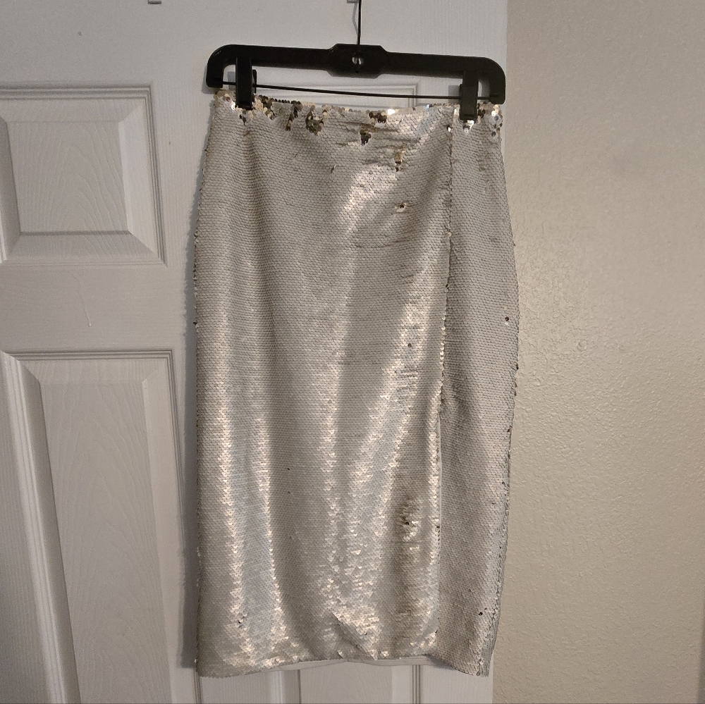 Chelsea & Violet Sequin Pencil Skirt